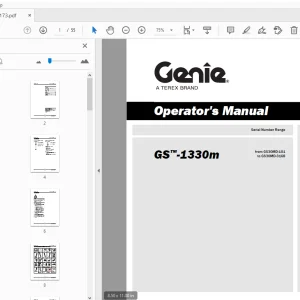 Genie GS-1330m Operator's Manual 1295173 - PDF DOWNLOAD