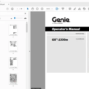 Genie GS-1330m Operator's Manual 1301858 - PDF DOWNLOAD
