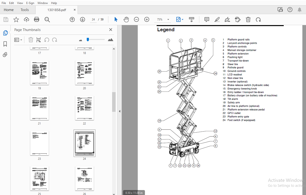 Genie GS-1330m Operator's Manual 1301858 - PDF DOWNLOAD - HeyDownloads ...