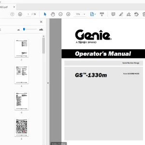 Genie GS-1330m Operator's Manual 1301860 - PDF DOWNLOAD