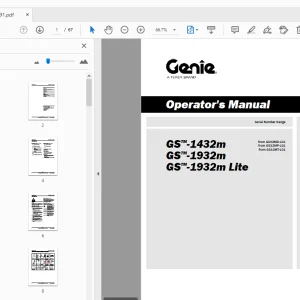 Genie GS-1432m GS-1932m GS-1932m Lite Operator's Manual 1308591 - PDF
