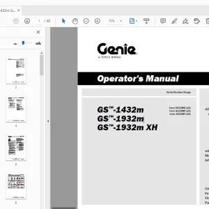 Genie GS-1432m GS-1932m GS-1932m XH Operator's Manual 1307737 - PDF