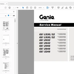 Genie GS-1530 32 GS-1930 32 GS-2032 GS-2632 GS-2046 GS-2646 GS-3246 Service Manual 96316 - PDF