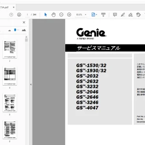 Genie GS-1530/32 GS-1930/32 GS-2032 GS-2632 GS-3232 サービスマニュアル - PDF