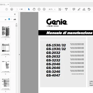 Genie GS-1530/32 GS-1930/32 GS-2032 GS-2632 Manuale di manutenzione - PDF