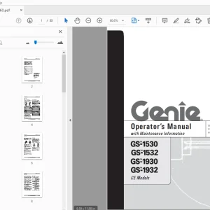 Genie GS-1530 GS-1532 GS-1930 GS-1932 CE Models Operator's Manual - PDF