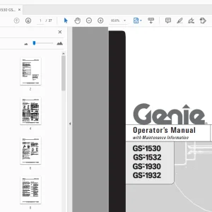 Genie GS-1530 GS-1532 GS-1930 GS-1932 Operator's Manual 82510 - PDF