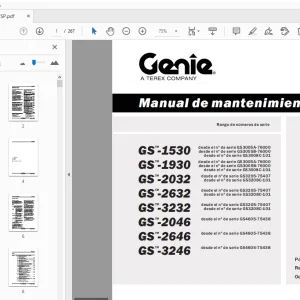 Genie GS-1530 GS-1930 GS-2032 GS-2632 GS-3232 GS-2046 GS-2646 GS-3246 Manual de mantenimiento - PDF