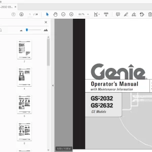 Genie GS-2032 GS-2632 CE Models Operator's Manual 82784 PDF