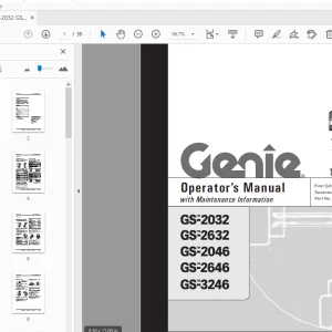 Genie GS-2032 GS-2632 GS-2046 GS-2646 GS-3246 Operator's Manual - PDF