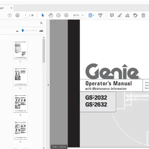Genie GS-2032 GS-2632 Operator's Manual 97552 - PDF DOWNLOAD