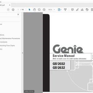 Genie GS-2032 GS-2632 Service Manual 72963 - PDF DOWNLOAD