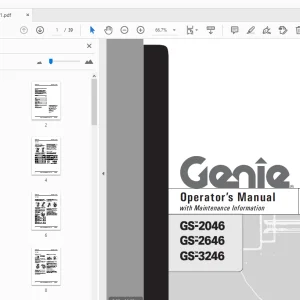 Genie GS-2046 GS-2646 GS-3246 Operator's Manual 82681 - PDF DOWNLOAD