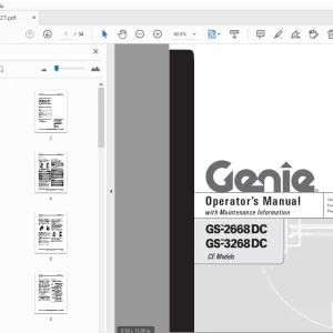 Genie GS-2668 DC GS-3268 DC CE Models Operator's Manual - PDF
