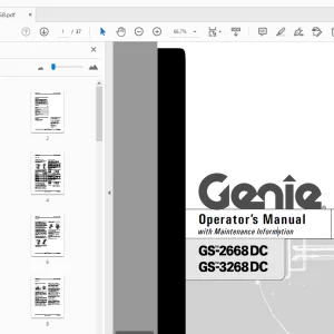 Genie GS-2668 DC GS-3268 DC Operator's Manual 1000058 - PDF DOWNLOAD