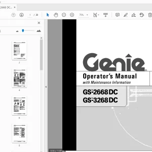 Genie GS-2668 DC GS-3268 DC Operator's Manual 52546 - PDF DOWNLOAD