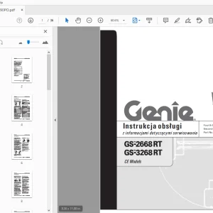 Genie GS-2668 RT GS-3268 RT CE Models Instrukcja obslugi 1000190PO - PDF