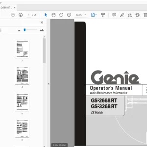 Genie GS-2668 RT GS-3268 RT CE Models Operator's Manual 1000190 - PDF DOWNLOAD