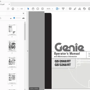 Genie GS-2668 RT GS-3268 RT Operator's Manual 82233 - PDF
