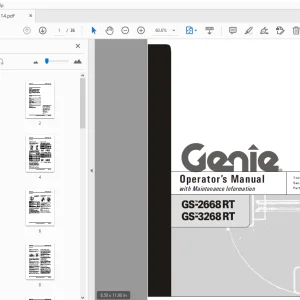 Genie GS-2668 RT GS-3268 RT Operator's Manual 82414 - PDF DOWNLOAD