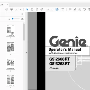 Genie GS-2668 RT GS-3268 RT Operator's Manual 82702 PDF