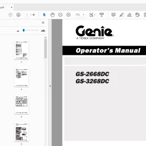 Genie GS-2668DC GS-3268DC Operator's Manual 133556 - PDF DOWNLOAD