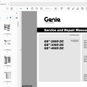 Genie GS-2669 DC GS-3369 DC GS-4069 DC Service & Repair Manual - PDF