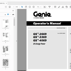 Genie GS-2669 GS-3369 GS-4069 Bi-Energy Power Operator's Manual - PDF