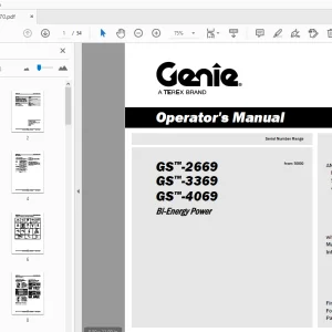 Genie GS-2669 GS-3369 GS-4069 Bi-Energy Power Operator's Manual - PDF