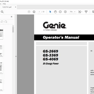 Genie GS-2669 GS-3369 GS-4069 Operator's Manual 1252741
