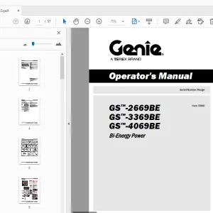 Genie GS-2669BE GS-3369BE GS-4069BE Bi-Energy Power Operator's Manual - PDF