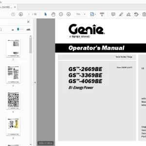 Genie GS-2669BE GS-3369BE GS-4069BE Bi-Energy Power Operator's Manual - PDF
