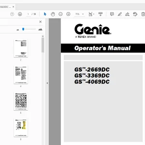 Genie GS-2669DC GS-3369DC GS-4069DC Operator's Manual 1278002 - PDF