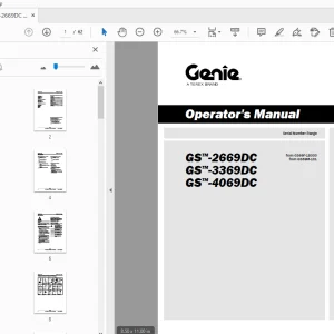 Genie GS-2669DC GS-3369DC GS-4069DC Operator's Manual 1305655 - PDF