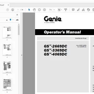 Genie GS-2669DC GS-3369DC GS-4069DC Operator's Manual - PDF DOWNLOAD