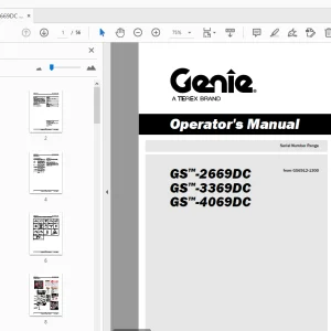 Genie GS-2669DC GS-3369DC GS-4069DC Operator's Manual 215595 - PDF
