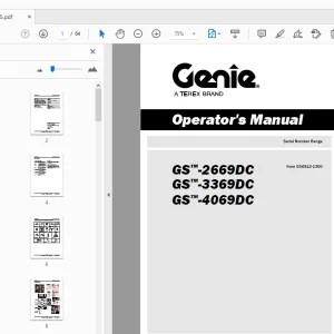 Genie GS-2669DC GS-3369DC GS-4069DC Operator's Manual 236445 - PDF