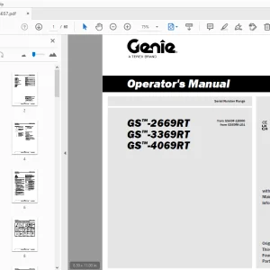 Genie GS-2669RT GS-3369RT GS-4069RT Operator's Manual 1305657 - PDF