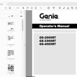 Genie GS-2669RT GS-3369RT GS-4069RT Operator's Manual 230495 - PDF