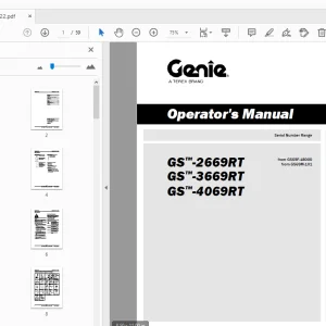 Genie GS-2669RT GS-3669RT GS-4069RT Operator's Manual 1298222 - PDF