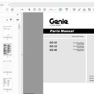 Genie GS-30 GS-32 GS-46 Parts Manual 96315 - PDF DOWNLOAD