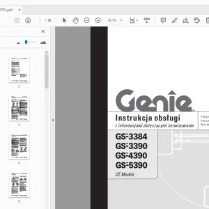 Genie GS-3384 GS-3390 GS-4390 GS-5390 CE Models Instrukcja obsługi - PDF