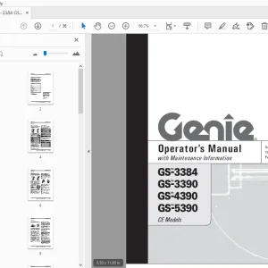 Genie GS-3384 GS-3390 GS-4390 GS-5390 CE Models Operator's Manual - PDF