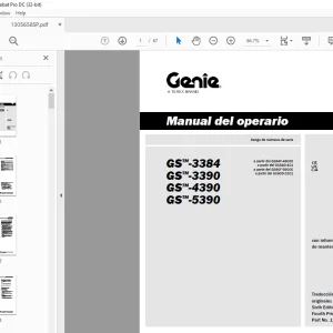 Genie GS-3384 GS-3390 GS-4390 GS-5390 Manual del operario
