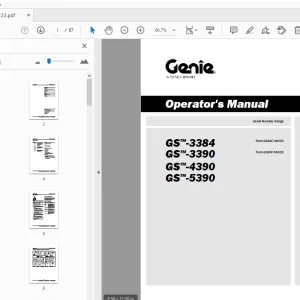 Genie GS-3384 GS-3390 GS-4390 GS-5390 Operator's Manual 1298223 - PDF DOWNLOAD