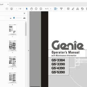 Genie GS-3384 GS-3390 GS-4390 GS-5390 Operator's Manual 82415 - PDF