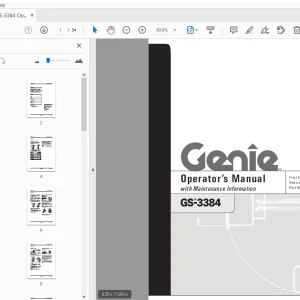 Genie GS-3384 Operator's Manual 82206 - PDF DOWNLOAD