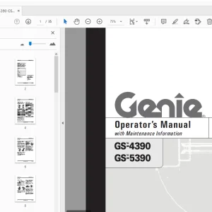 Genie GS-4390 GS-5390 Operator's Manual 62747 PDF