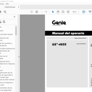 Genie GS-4655 Manual del operario 1294976 PDF