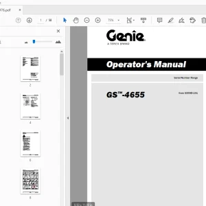 Genie GS-4655 Operator's Manual 1294976 - PDF DOWNLOAD
